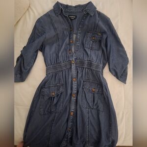 bebe Blue Denim Mini Dress